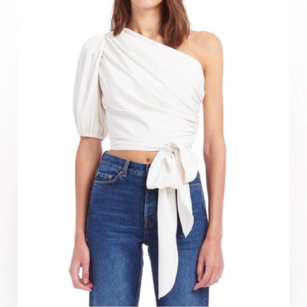 Amanda Uprichard bexley top white one shoulder medium
